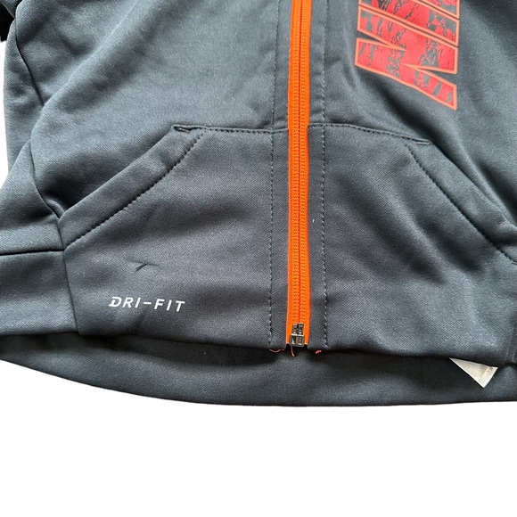 Nike boys 2T set orange gray with hoodie and sweatpants tapered full zip sweater - Picture 3 of 7